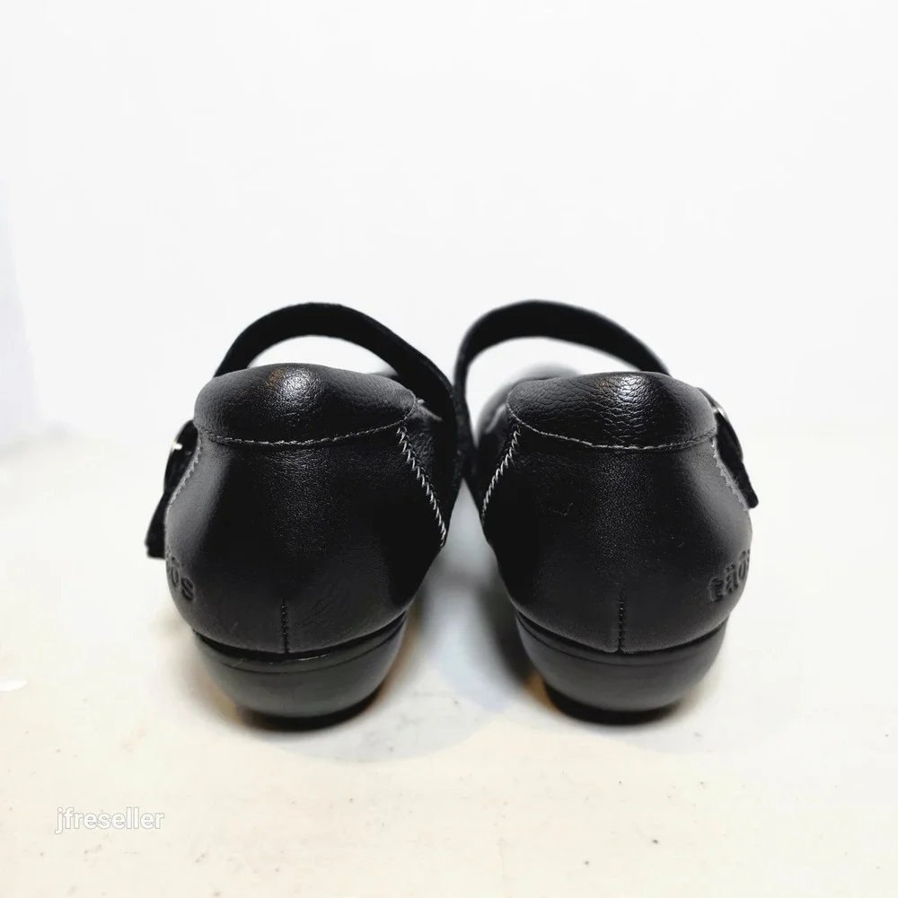 Taos Virtue Black Leather Mary Jane Pumps Womens 9 Shoes VIR-13336A EU 40 Strap